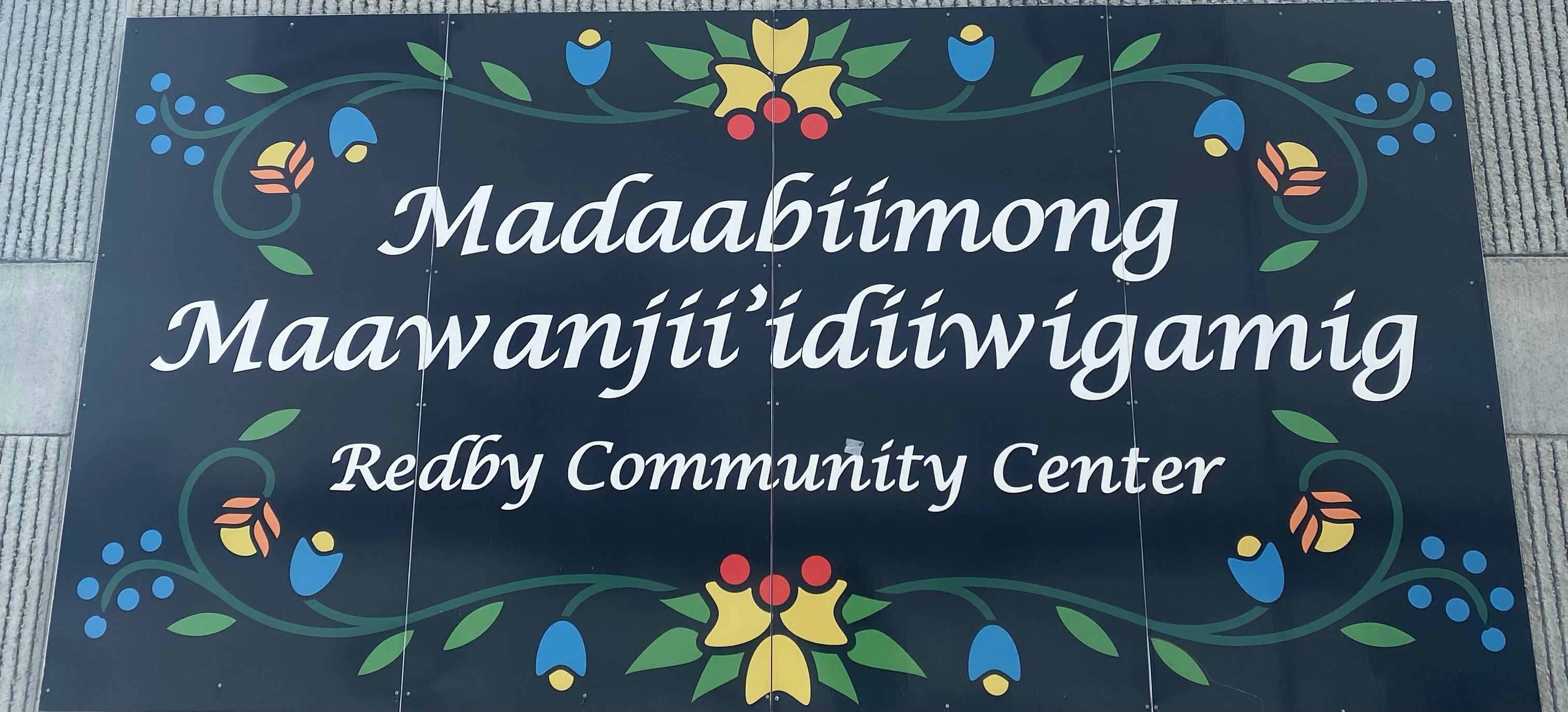 Redby Community Center sign